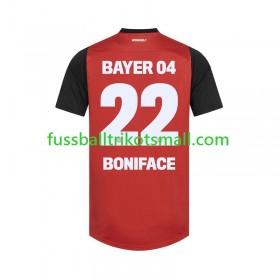 Fußballtrikots Bayer 04 Leverkusen Victor Boniface 22 2024-2025 Kurzarm Heimtrikotsatz kaufen